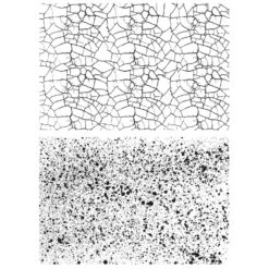 Tim Holtz Cling Stamps - Cracks & Specks
