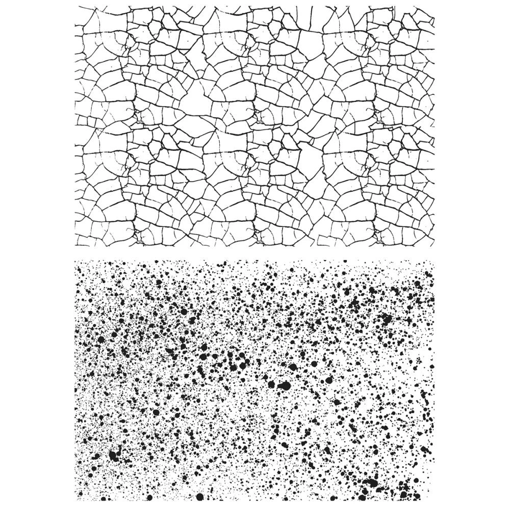 Tim Holtz Cling Stamps - Cracks & Specks 1 Tim Holtz Cling Stamps - Cracks & Specks