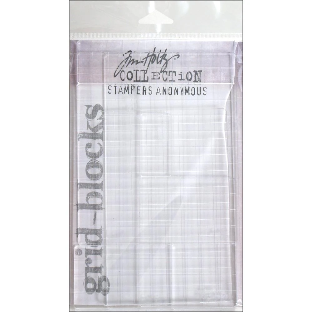 Tim Holtz Acrylic Stamping Grid Blocks 9/Pkg 1 Tim Holtz Acrylic Stamping Grid Blocks 9/Pkg