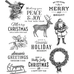 Tim Holtz Cling Stamps - Festive Overlay