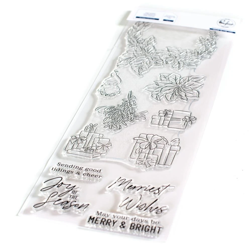 Pinkfresh Studio Clear Stamp Set 4"X12" - Holiday Elements 1 Pinkfresh Studio Clear Stamp Set 4"X12" - Holiday Elements