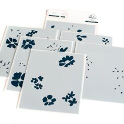 Pinkfresh Studio Stencils - Floral Border Layering