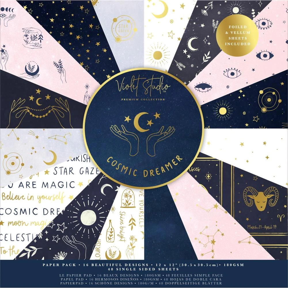 Violet Studio Single-Sided Paper Pack 12"X12" - Cosmic Dreamer 1 Violet Studio Single-Sided Paper Pack 12"X12" - Cosmic Dreamer