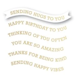 Poppystamps Hot Foil Plate - Modest Banner Greetings