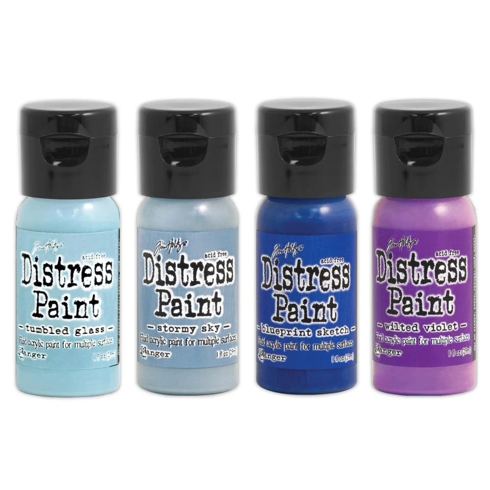 Tim Holtz Distress Paint W/Flip Top - Paint Kit #4 1 Tim Holtz Distress Paint W/Flip Top - Paint Kit #4