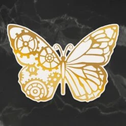 Couture Creations Hotfoil Stamp - Cut & Create Die - Steampunk Dreams - Steampunk Butterfly