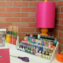 Totally-Tiffany Stamp&Supply Stadium 6 Level, One Size, White 13 Totally-Tiffany Stamp&Supply Stadium 6 Level, One Size, White -PapierKunst Verkaufsgeschäft 6 laags stempel accessoire opbergsysteem6