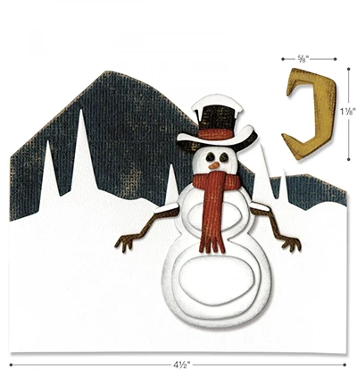 Sizzix Tim Holtz - Thinlits - Snowman Scene 1 Sizzix Tim Holtz - Thinlits - Snowman Scene