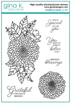 Gina K Designs - STAMPS- Decorative Dahlia