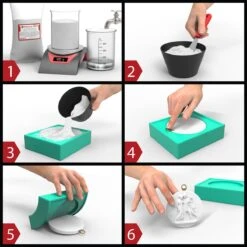 TFC Xyrarock Schneeweiss Giessmasse 4:1 - 1 Kg -PapierKunst Verkaufsgeschäft ID 17694 orig