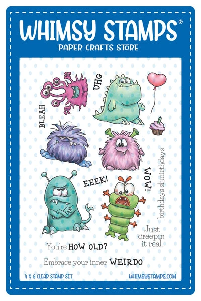 Whimsy Stamps - Monster Daze Clear Stamps 1 Whimsy Stamps - Monster Daze Clear Stamps