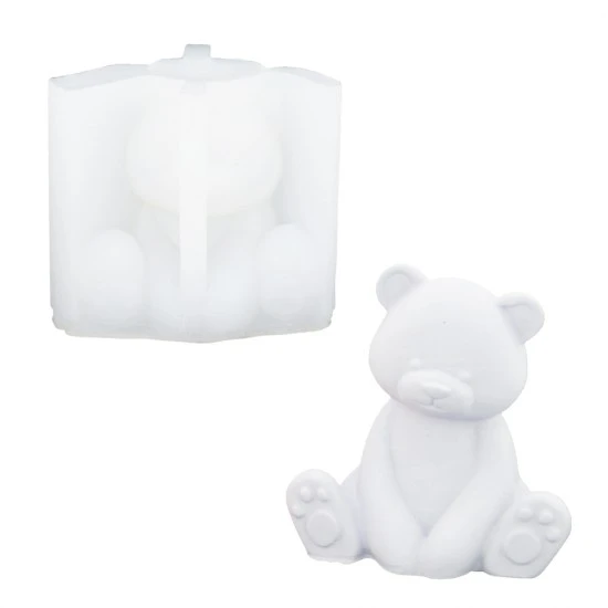 Silicone Mold 12cm X 10,5cm - Sitting Bear 1 Silicone Mold 12cm X 10,5cm - Sitting Bear