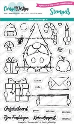 CarlijnDesign Stempels Gnome Man