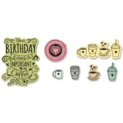 Sizzix • Framelits Die Set Stamps Café 10Stück