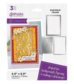 Gemini - Deep Border Baroque Frame Create-a-Card Dies