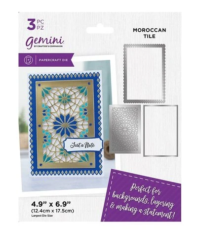 Gemini - Deep Border Moroccan Tile Create-a-Card Dies 1 Gemini - Deep Border Moroccan Tile Create-a-Card Dies