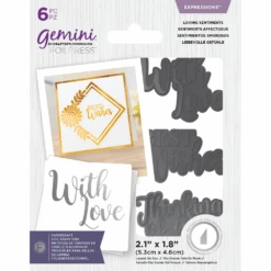 Gemini Foil Stamp Die Expressions Loving Sentiments