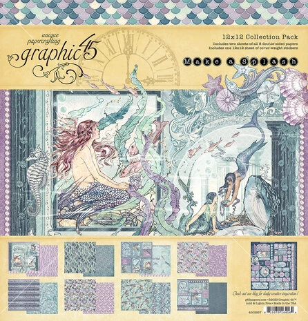Graphic 45 - Make A Splash 12x12 Inch Collection Pack 1 Graphic 45 - Make A Splash 12x12 Inch Collection Pack