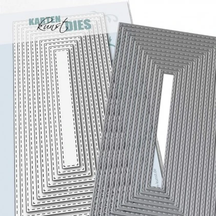 Karten-Kunst Stanzschablone Kk-D183 - Stitched DIN Lang 1 Karten-Kunst Stanzschablone Kk-D183 - Stitched DIN Lang