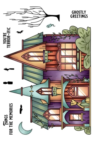 LDRS Creative - Haunted Mansion 4x6 Inch Clear Stamps 1 LDRS Creative - Haunted Mansion 4x6 Inch Clear Stamps