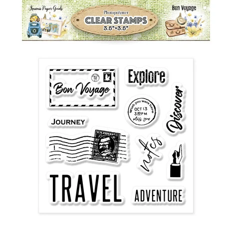 Memory Place - Kawaii Paper Goods Bon Voyage Stamp 1 Memory Place - Kawaii Paper Goods Bon Voyage Stamp