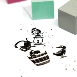 Cat On Appletrees - Ministempel-Adventskalender 5 -PapierKunst Verkaufsgeschäft ministempel adventskalender 54