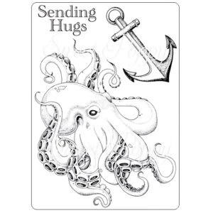Sweet Poppy Stencil: A5 Stamp Octopus 1 Sweet Poppy Stencil: A5 Stamp Octopus