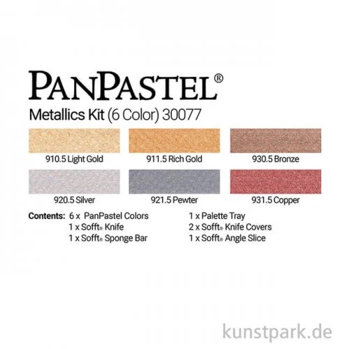 PanPastel Metallic-Set - 6 X 9 Ml Metalltöne + Palette Und Werkzeug 2 PanPastel Metallic-Set - 6 X 9 Ml Metalltöne + Palette Und Werkzeug – Bild 2