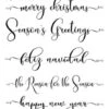Picket Fence Studios - Fancy Christmas Sentiments Clear Stamps