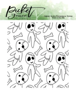 Picket Fence Studios - Raining Zombies 4x4 Inch Clear Stamps