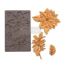 Re-Design With Prima Perfect Poinsettia 5x8 Inch Mould