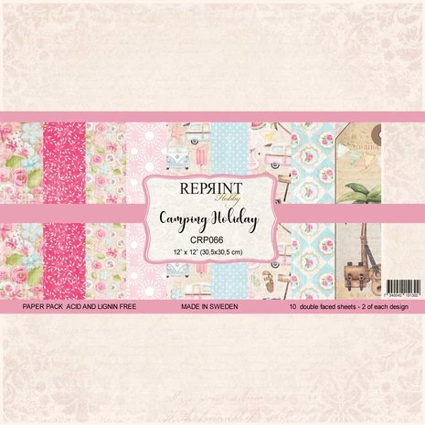 Reprint - Camping Holiday 12x12 Inch Paper Pack 1 Reprint - Camping Holiday 12x12 Inch Paper Pack