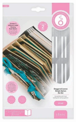 Tonic Studios - My Memory Book - Staggered Leaves Simple Spines Die Set