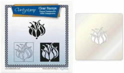 Claritystamp - Pod Head Tiles + Stencil Unmounted Clear Stamp Set