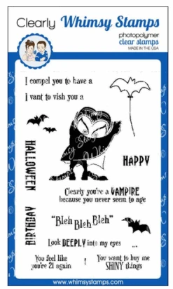 Whimsy Stamps - Dracula I Compel You Clear Stamps