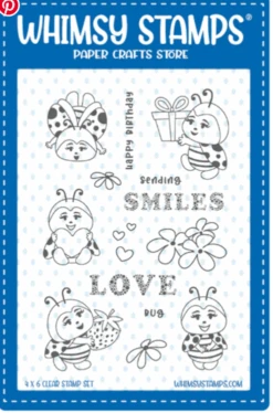 Whimsy Stamps - Lady Bugs Clear Stamps