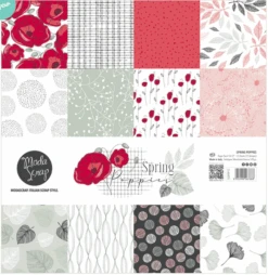 MODASCRAP - PAPER PACK SPRING POPPIES 12x12"