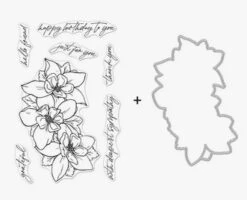 Hero Arts Clear Stamp & Die Combo - Wild Columbine Bundle