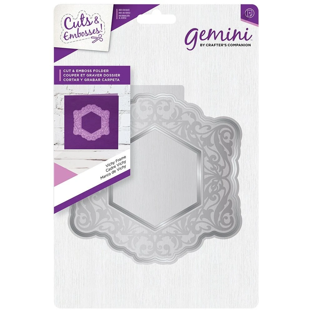 Gemini Shaped Cut And Emboss Folder - Vichy Frame 1 Gemini Shaped Cut And Emboss Folder - Vichy Frame