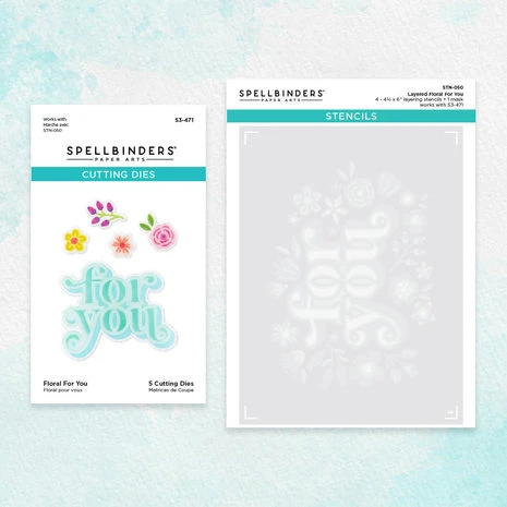 Spellbinders - Floral For You Stencil And Die Bundle 1 Spellbinders - Floral For You Stencil And Die Bundle
