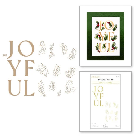 Spellbinders - Joyful Glimmer Hot Foil Plate 1 Spellbinders - Joyful Glimmer Hot Foil Plate