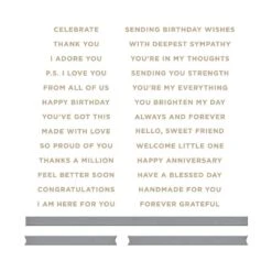 Spellbinders Mini Everyday Sentiments Glimmer Hot Foil Plate & Die Sets