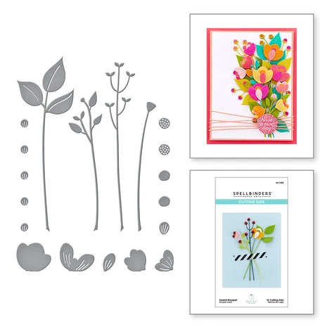 Spellbinders - Sealed Bouquet Etched Dies 1 Spellbinders - Sealed Bouquet Etched Dies