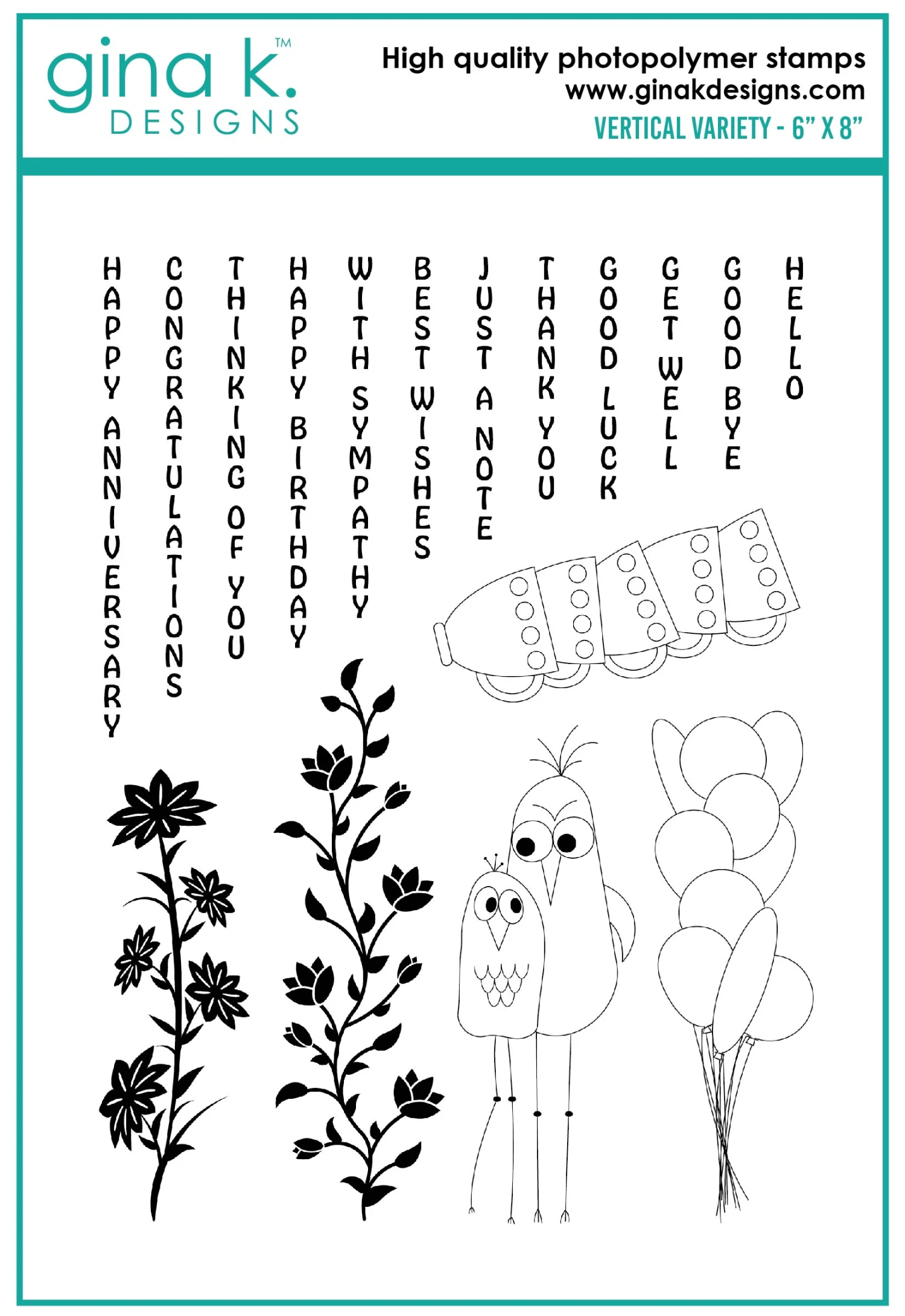 Gina K Designs - STAMPS- Vertical Variety 1 Gina K Designs - STAMPS- Vertical Variety