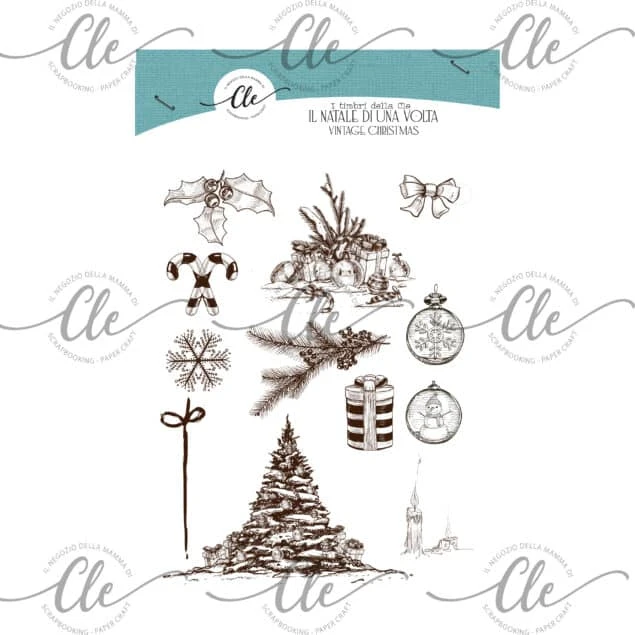 Cle - Clear Stamp – IL NATALE DI UNA VOLTA – VINTAGE CHRISTMAS – ILLUSTRATION STAMPS A6 1 Cle - Clear Stamp – IL NATALE DI UNA VOLTA – VINTAGE CHRISTMAS – ILLUSTRATION STAMPS A6